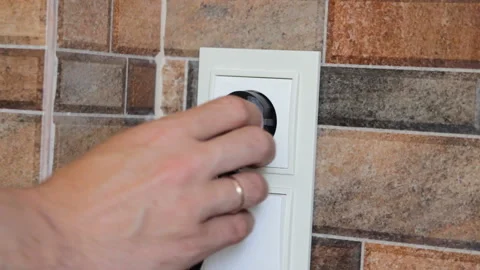 Man Unplug Stock Footage 128853642