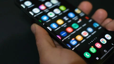 Man use crypto currency app on a smartphone,digital money trading business Stock Footage 151655448