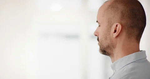 Man use face recognition technology Stock Footage 85323832