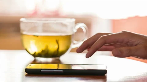 Man use Internet in the smartphone. Stock-Footage 55610534