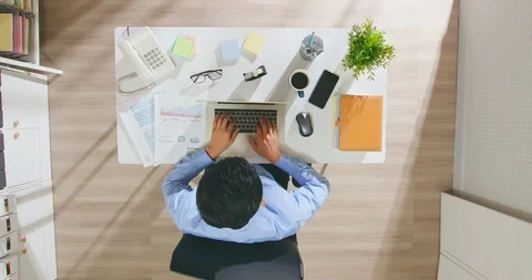 Man use laptop to work Stock Footage 120903318