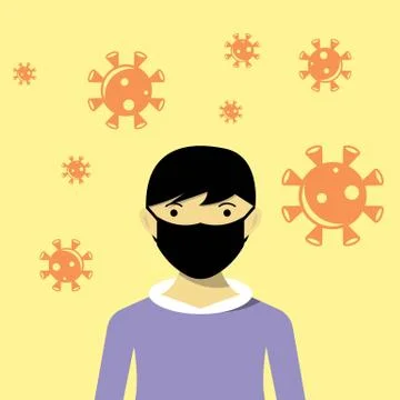 Man use masks Stock Illustration