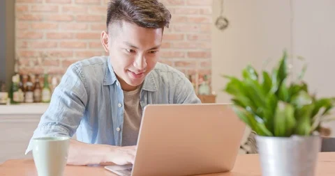 Man use notebook work Stock Footage 89635084