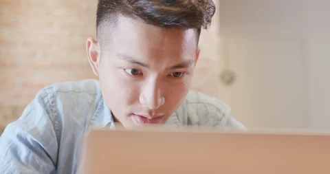 Man use notebook work Stock Footage 90022098