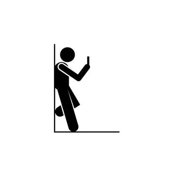 Man, use phone icon. Element of human use phone. Premium quality graphic design Stock Illustration