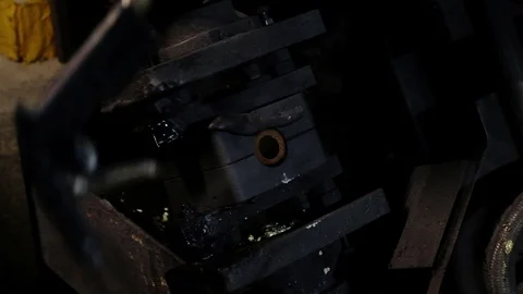 Man use special machine tool for melt metal Видео 127230275