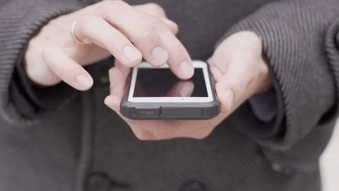 Man Use Touchscreen Phone Stock-Footage 81170021