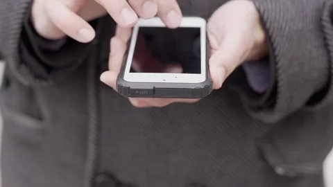 Man Use Touchscreen Phone Stock-Footage 81170053