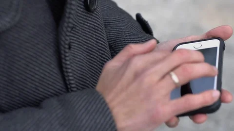 Man Use Touchscreen Phone Stock-Footage 81170057