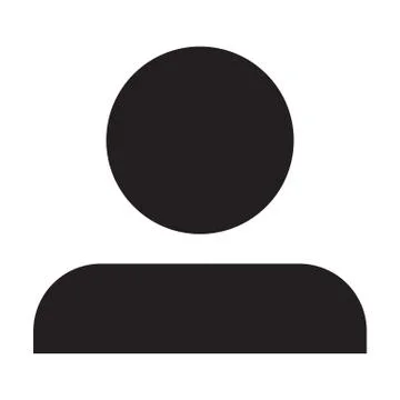 Man User Icon - Person Profile Avatar Glyph Vector Illustration Stock Illustration