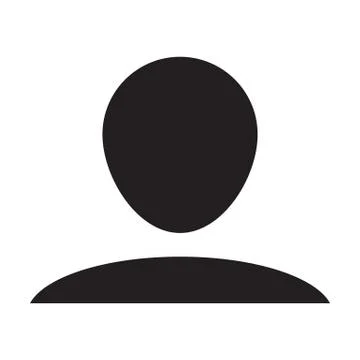 Man User Icon - Person Profile Avatar Glyph Vector Illustration Stock Illustration