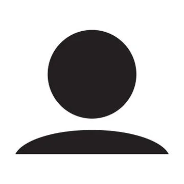 Man User Icon - Person Profile Avatar Glyph Vector Illustration Stock Illustration