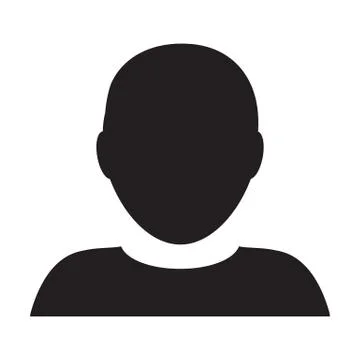 Man User Icon - Person Profile Avatar Glyph Vector Illustration Stock Illustration
