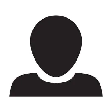 Man User Icon - Person Profile Avatar Glyph Vector Illustration Stock Illustration