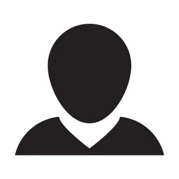 Man User Icon - Person Profile Avatar Glyph Vector Illustration Stock Illustration