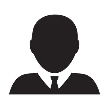 Man User Icon - Person Profile Avatar Glyph Vector Illustration Stock Illustration