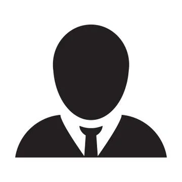 Man User Icon - Person Profile Avatar Glyph Vector Illustration Stock Illustration