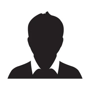 Man User Icon - Person Profile Avatar Glyph Vector Illustration Stock Illustration