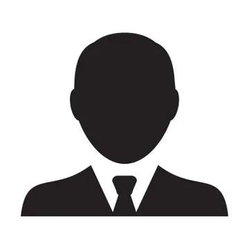 Man User Icon - Person Profile Avatar Glyph Vector Illustration Stock Illustration