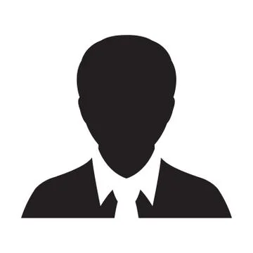 Man User Icon - Person Profile Avatar Glyph Vector Illustration Stock Illustration