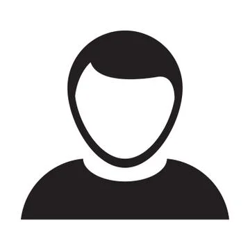 Man User Icon - Person Profile Avatar Glyph Vector Illustration Stock Illustration