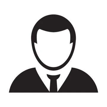 Man User Icon - Person Profile Avatar Glyph Vector Illustration Stock Illustration