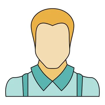 Man user profile avatar flat vector illustration Illustrazione stock