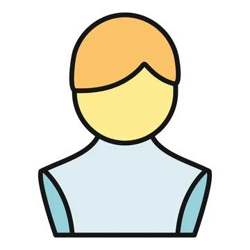Man user profile avatar icon outline illustration Stock Illustration