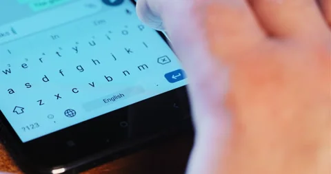 Man uses chat texting message on smartphone at bright light Video stock 152446948