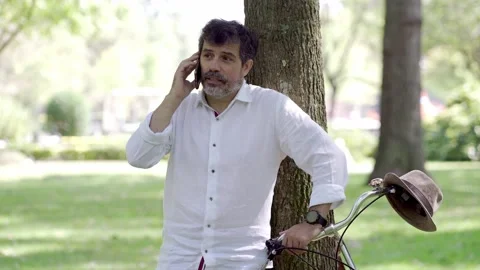 A man uses the phone Stock Footage 142533481
