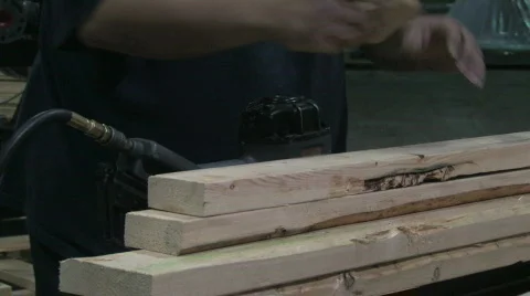 Man Uses Power Tool 2 Stock Footage 280148