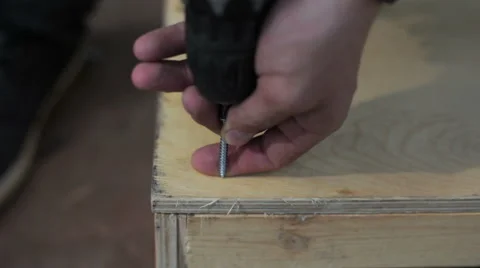 Man uses screwdriver. Close-up Stock Footage 58517999