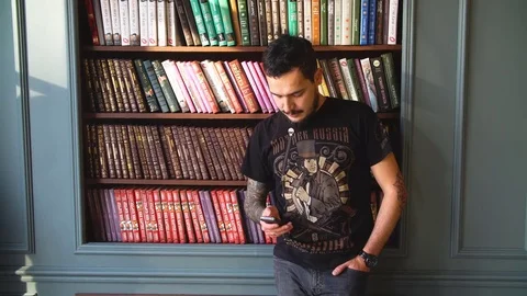 Man uses smartphone. 4k Stock Footage 69841217