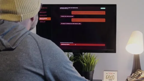 Man Uses Social Engineering to Scam Victim Concept Stock Footage 327159375