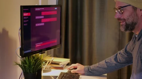 Man Uses Social Engineering to Scam Victim Concept Stock Footage 327159376