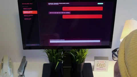 Man Uses Social Engineering to Scam Victim Concept Stock Footage 327159407