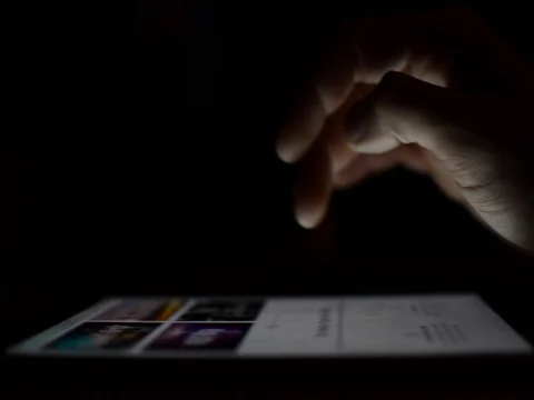 Man uses a tablet Stock Footage 80694941