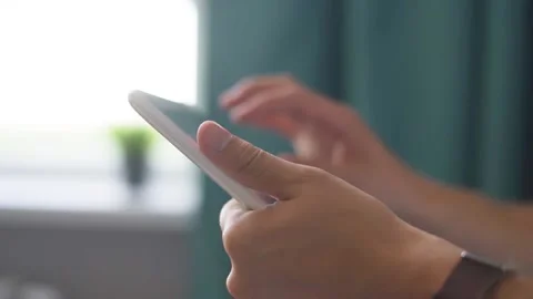 Man uses tablet at home. Stock Footage 221397871