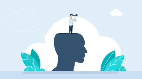 Man using binoculars. Looking for new opportunities add knowledge to strategy Stock Footage 294172315