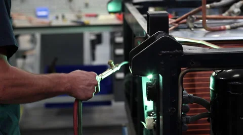 Man Using Blow Torch Video stock 61440953