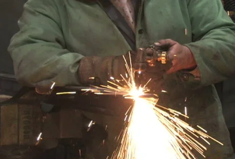 Man Using Blowtorch 1 Stock Footage 284310