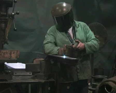 Man Using Blowtorch 2 Stock Footage 284476