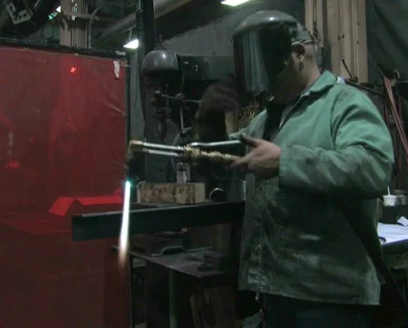 Man Using Blowtorch 3 Stock Footage 284478