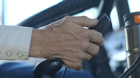 Man using cell phone in car Stock Footage 50170082