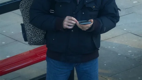 Man using cell phone Stock Footage 126059363