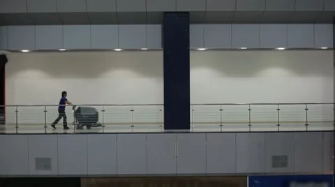 Man using cleaning machine Stock Footage 8974771