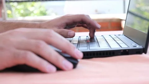 Man using computer Stock Footage 228215376