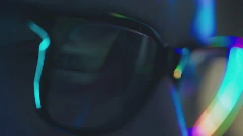 Man using computer with glasses Video stock 234346809