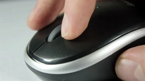 Man Using Computer Mouse Stock Footage 61123463