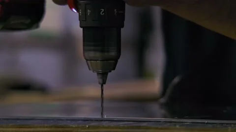 Man Using Cordless Drill Stock Footage 201964787
